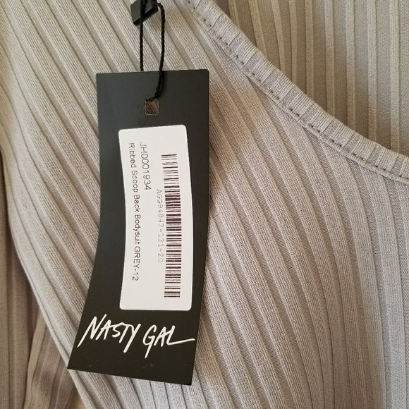 Ribbed Grey Bodysuit - Picture 4 of 4